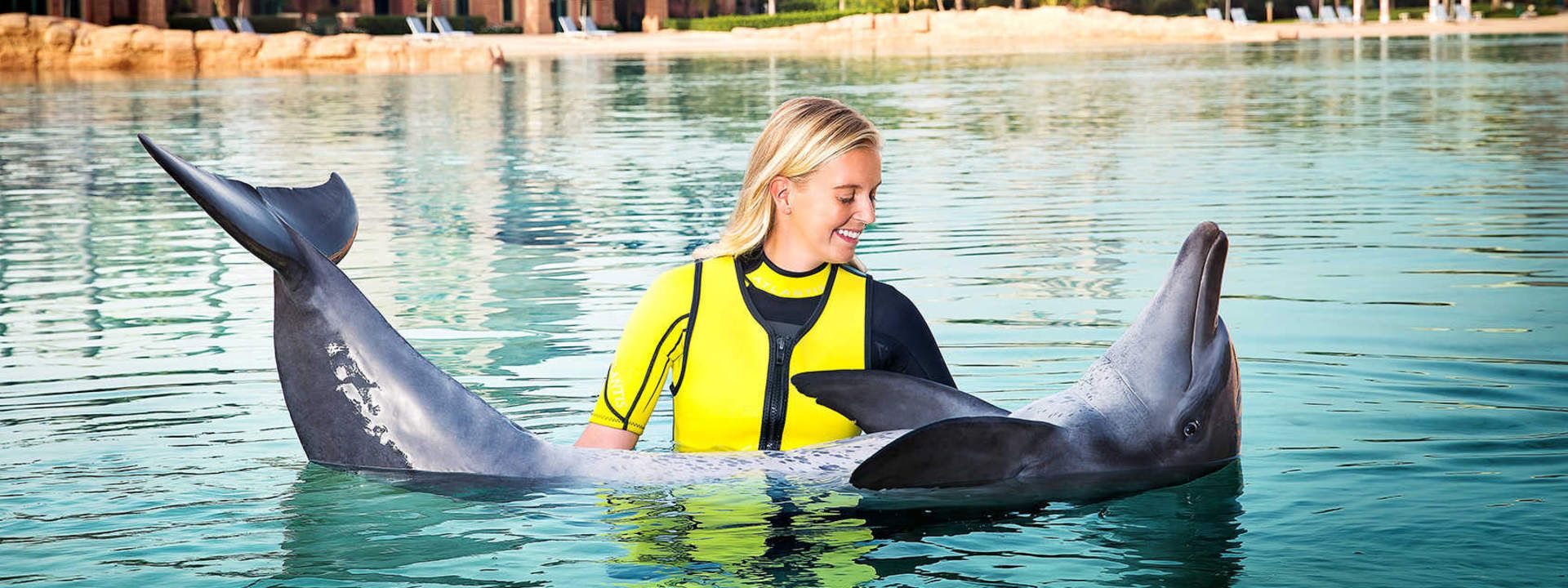 Dolphin Encounter & Atlantis Aquaventure Water Park Ticket Dubai