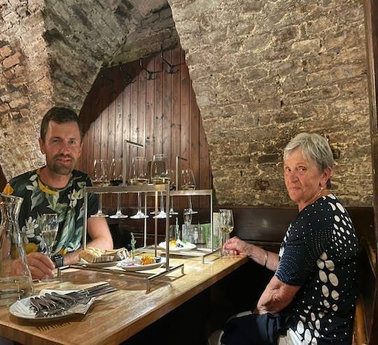 Wine tasting at wine cellar in Vienna city center