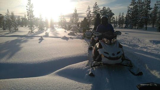 Snowmobile safari to the Raekallio art gallery in Levi