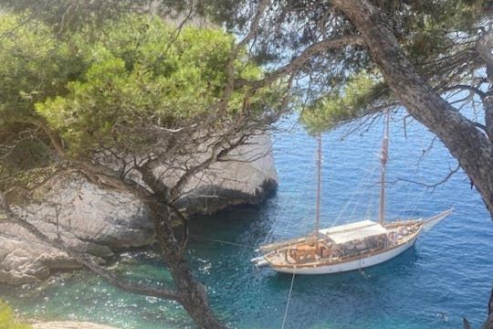 Brunch at sea on a classic ketch boat