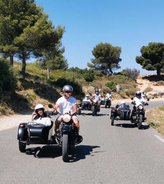 Retro side-car wine tour of Cassis & Bandol from Marseille