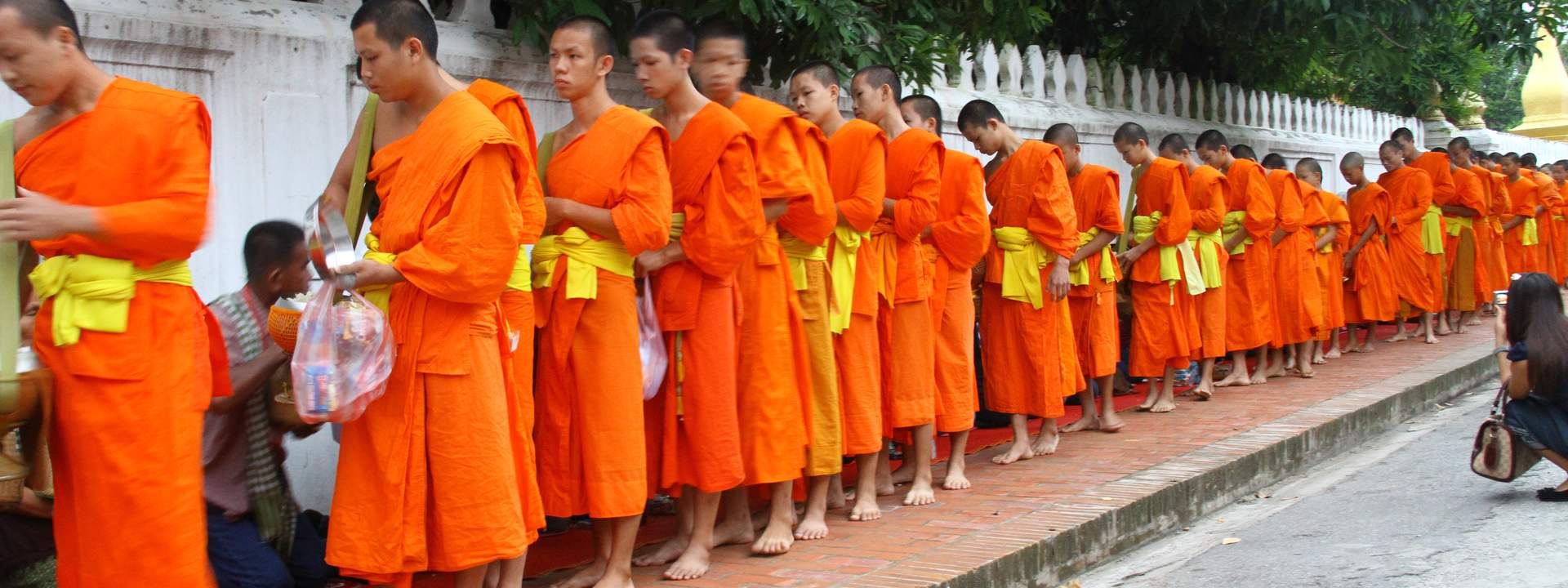 Alms Giving Experience & Kuang Si Waterfall