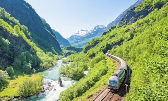 Self-guided tour in Bergen with a Sognefjorden Cruise and the Flåm Railway