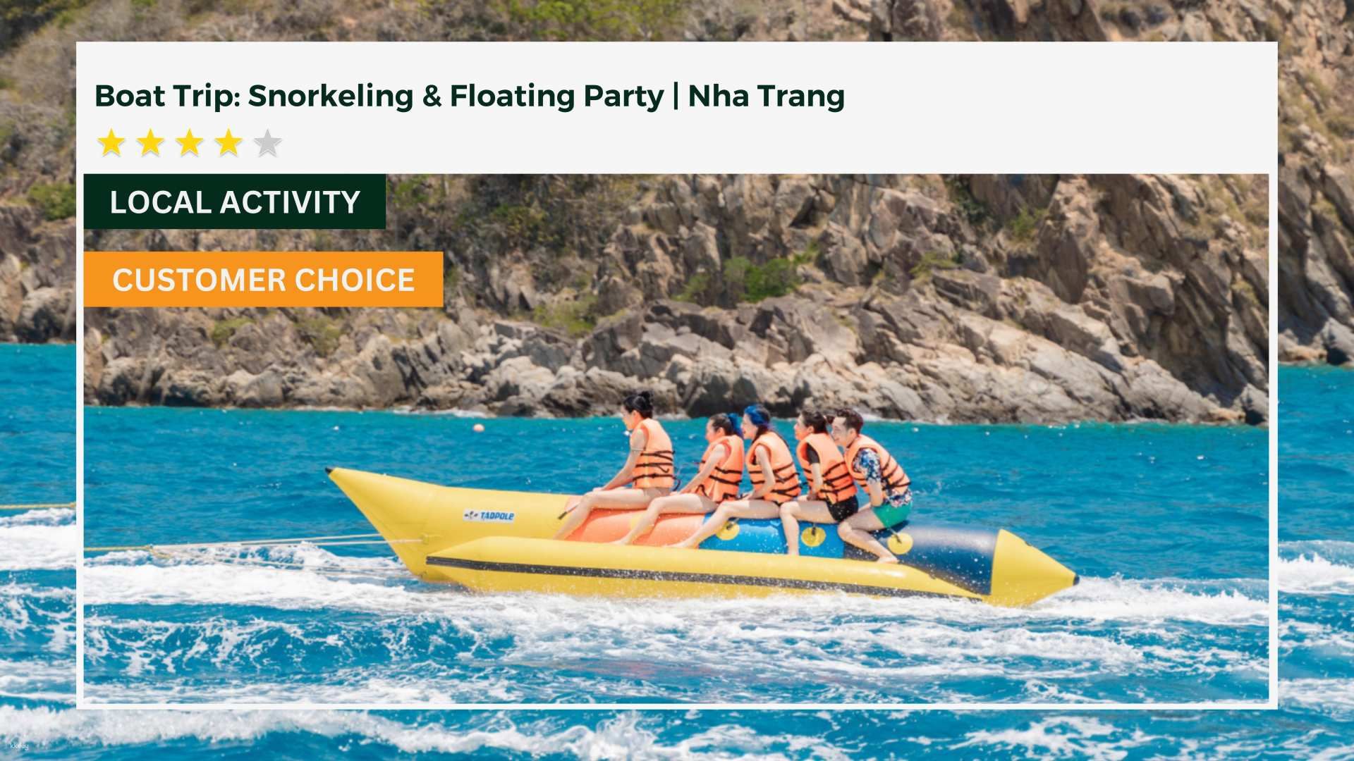 [OFF 10%] Nemo Trip Nha Trang Island Hopping Tour: Boat Trip, Snorkeling & Floating Party | Vietnam