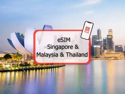 eSIM สิงคโปร์ มาเลเซีย และไทย 4G/5G เน็ตไม่อั้นรายวัน (Daily Unlimited)โดย Redtea Mobile