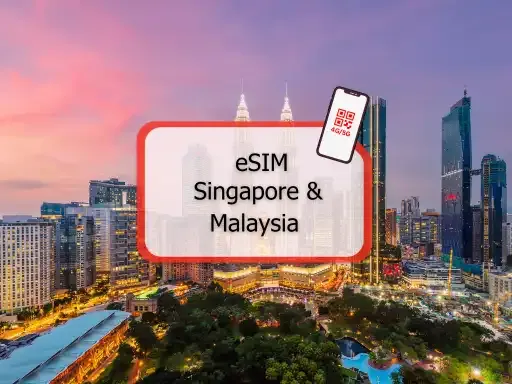 eSIM สิงคโปร์ & มาเลเซีย 4G/5G เน็ตไม่อั้นรายวัน (Daily Unlimited) โดย Redtea Mobile