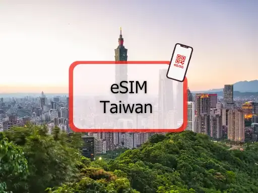 eSIM ไต้หวัน 4G/5G (อินเทอร์เน็ตรวม) โดย Redtea Mobile