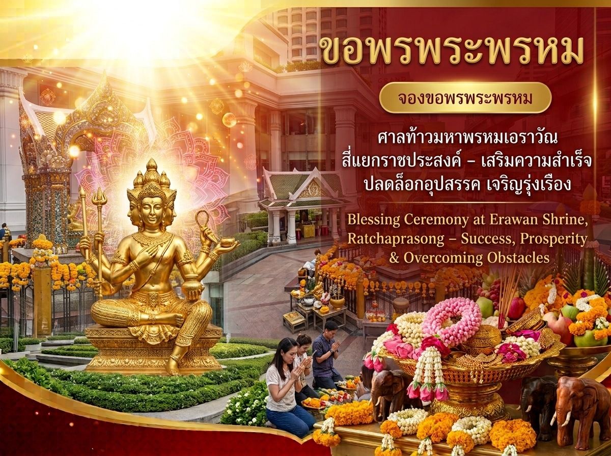 ขอพรท้าวมหาพรหม ศาลเอราวัณ ราชประสงค์ – เสริมความสำเร็จ ปลดล็อกอุปสรรค เจริญรุ่งเรือง