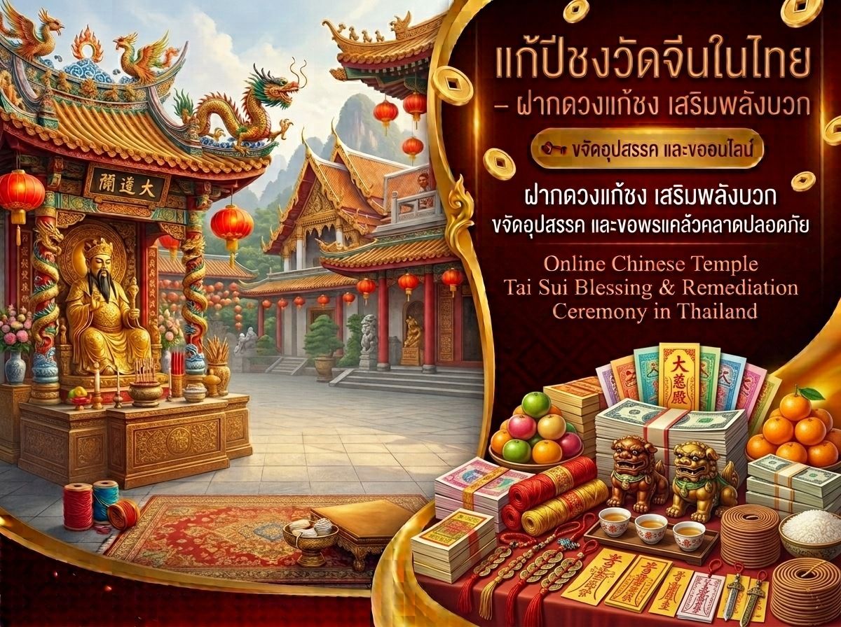 ฝากดวงแก้ปีชง ออนไลน์ วัดจีนในไทย – เสริมสิริมงคล ปัดเป่าอุปสรรค แคล้วคลาดปลอดภัย