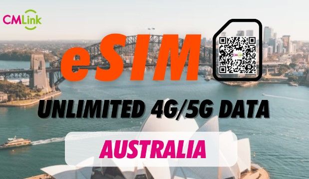 Australia eSIM Unlimited Data 4G Roaming Data (QR Code Delivered via Email)