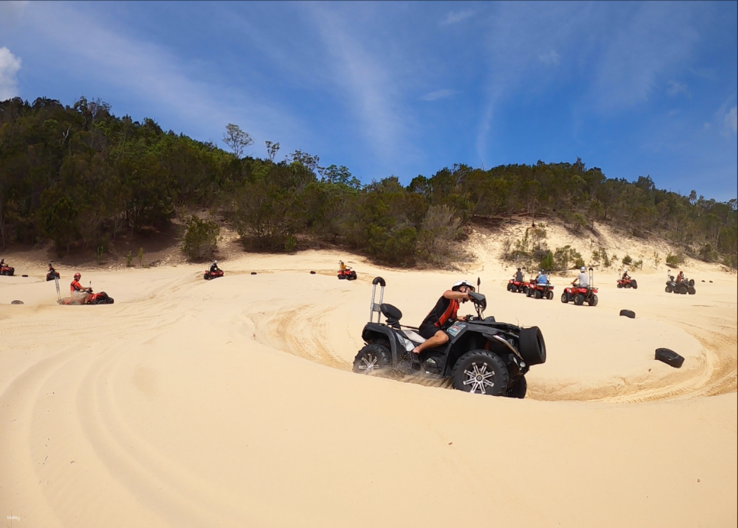 Tangalooma ATV Quad Bike Day Cruise with Bus Transfers from Gold Coast