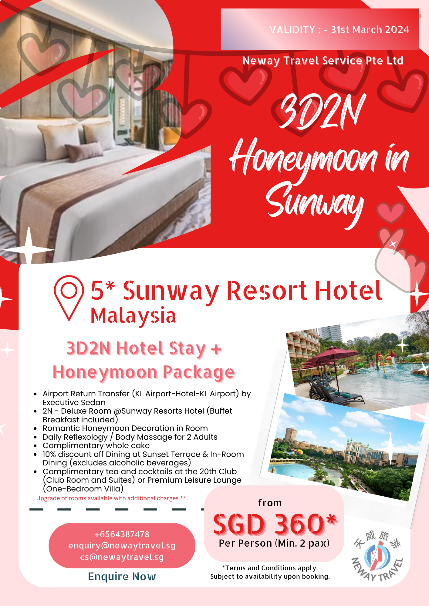 3D2N Honeymoon in Sunway
