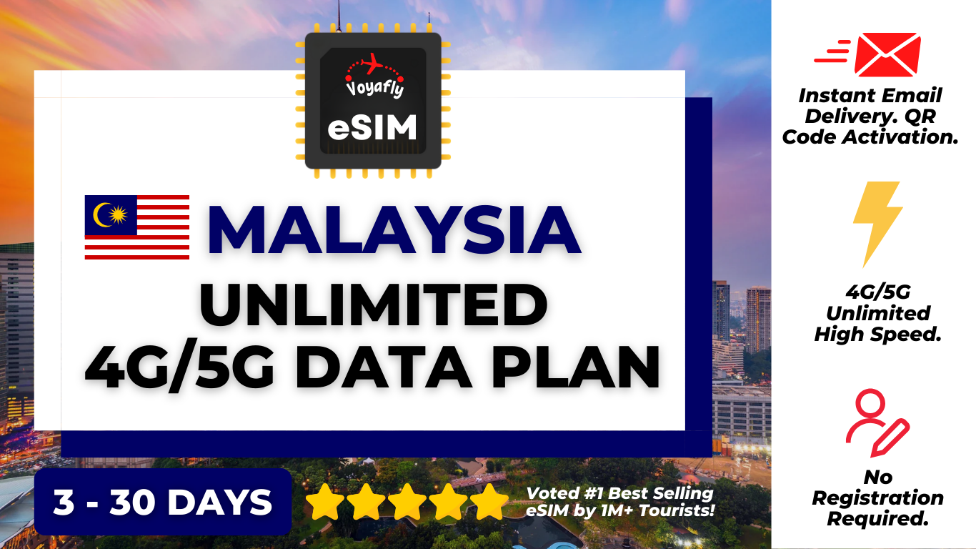 Malaysia - Unlimited 4G/5G Data eSIM