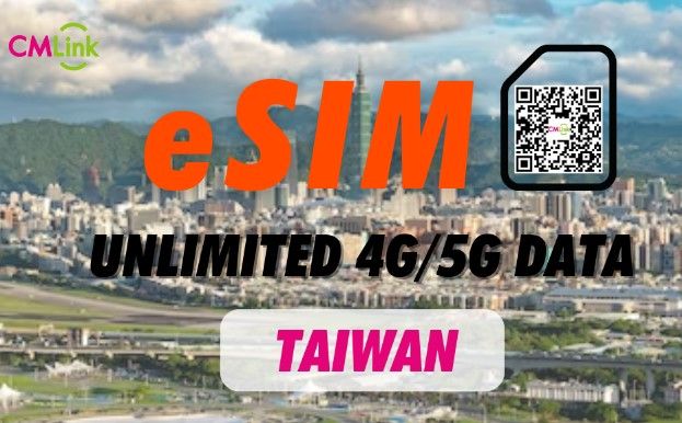 Taiwan Unlimited Data 4G eSIM Roaming Data (QR Code Delivered via Email)